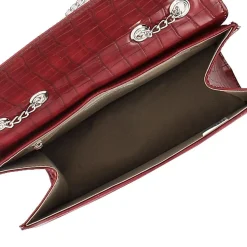 TATOO - Tracolla rossa in cocco con patta, MADE IN ITALY