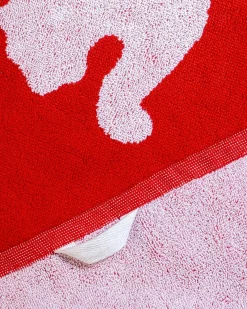 TELO TEAM TOWEL SMALL (50X100) RED-WHT