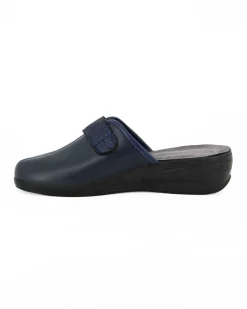 TIGLIO - Ciabatta blu da donna con fascia frontale