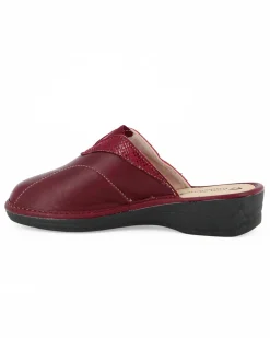 TIGLIO - Ciabatta bordeaux da donna con inserto elasticizzato