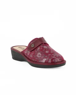 TIGLIO - Ciabatta bordeaux da donna con strappo