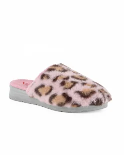 TIGLIO - Pantofola leopardata rosa, MADE IN ITALY