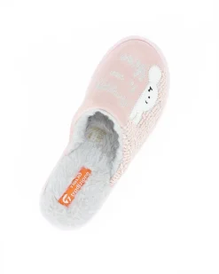 TIGLIO - Pantofola rosa da donna con pelliccia interna, MADE IN ITALY