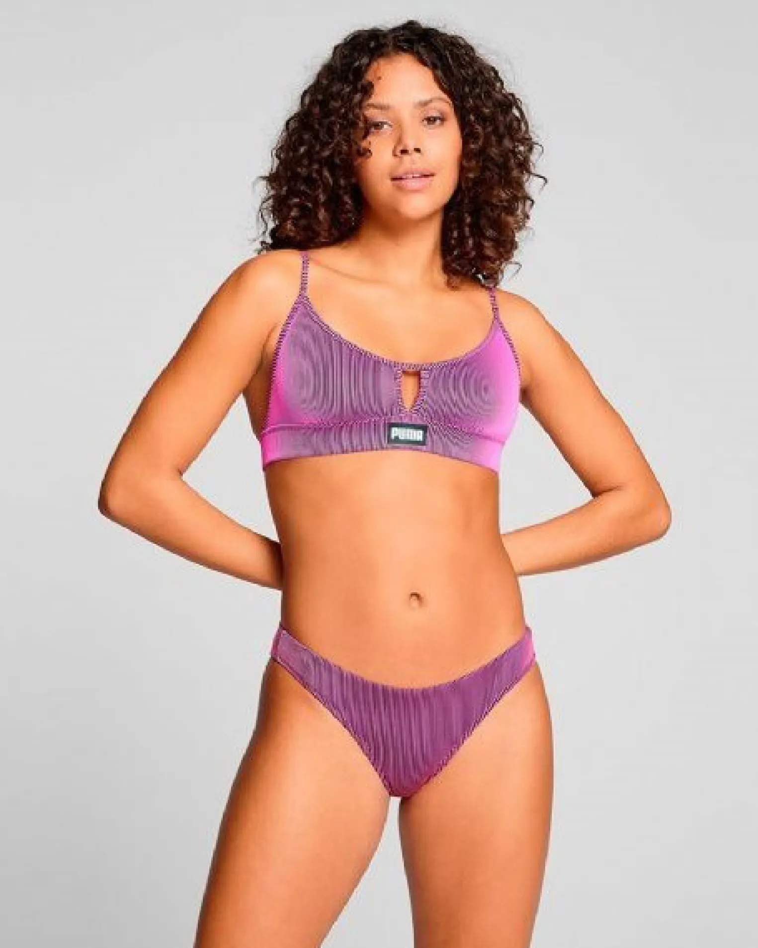TOP SWIM PEEK-A-BOO PINK-BLACK