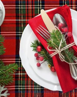 TOVAGLIA TARTAN NATALE 140X240