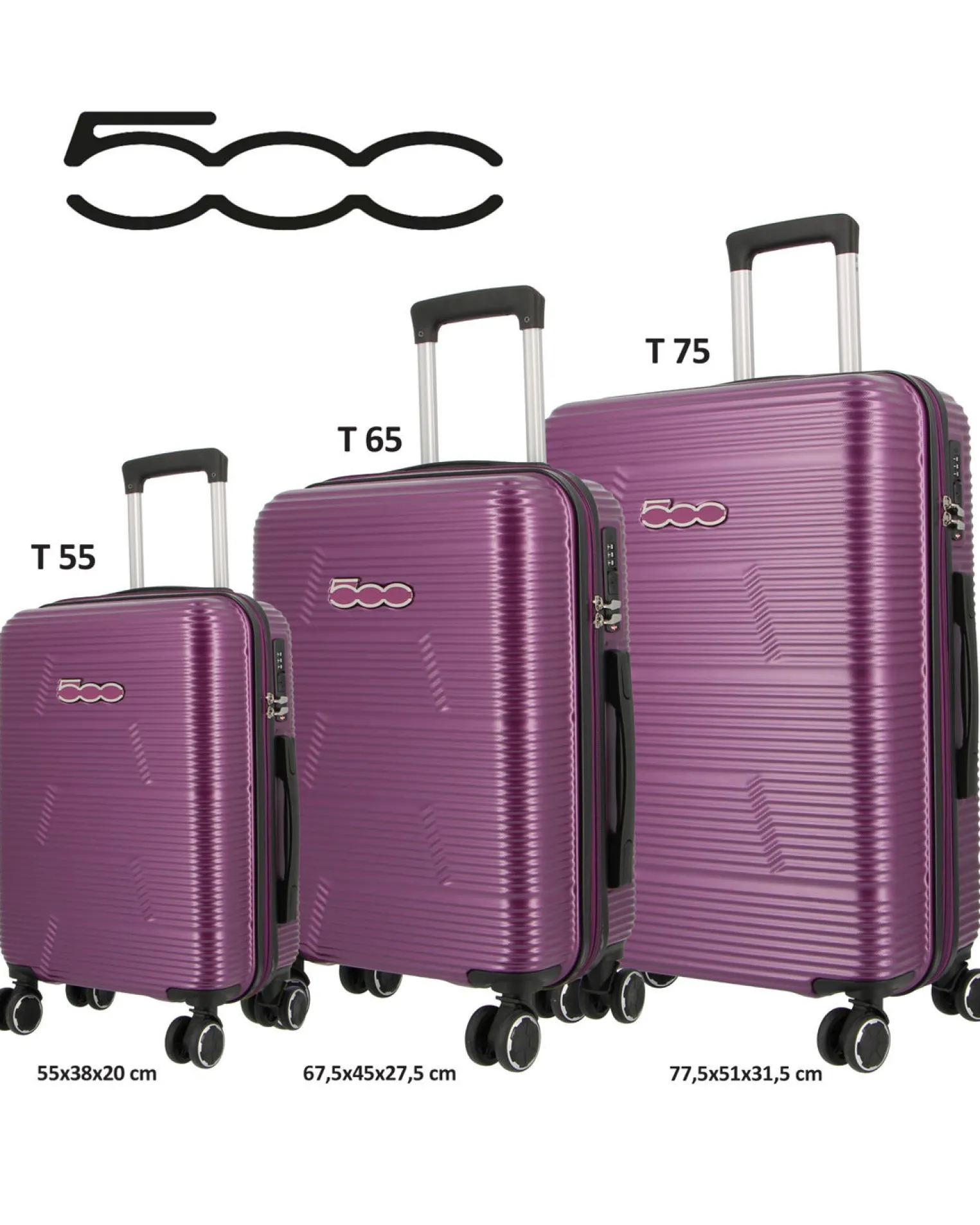 TROLLEY ABS 4DOPPIE RUOTE RIGHE ORIZZ.