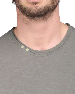 TSHIRT MANICA CORTA FIAMMATA 2 BOTTONI