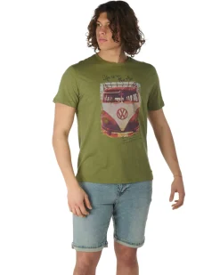 TSHIRT MANICA CORTA FIAMMATA 2 BOTTONI