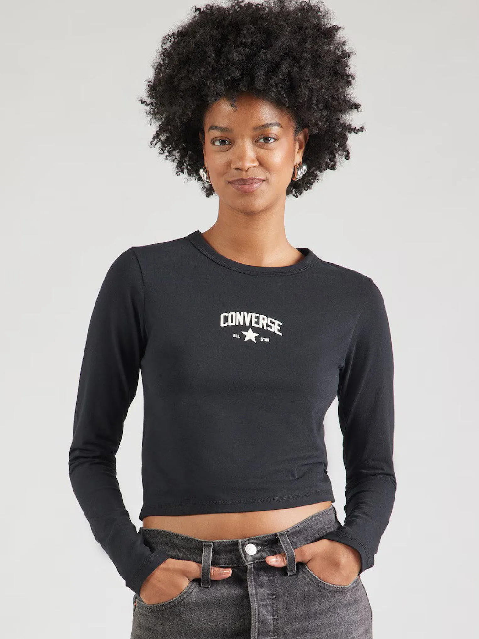 T-SHIRT ML BABY TEE LS BLACK