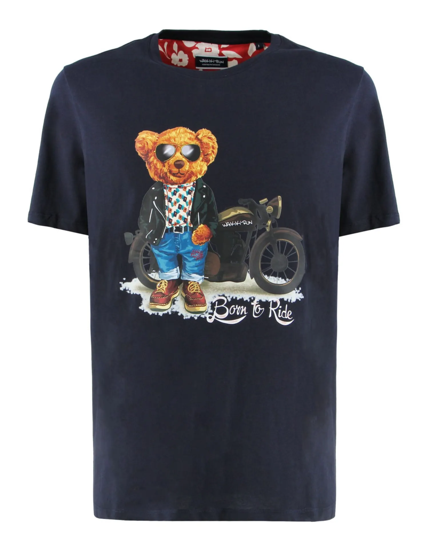 T-SHIRT MM BORN TO RIDE BLUE