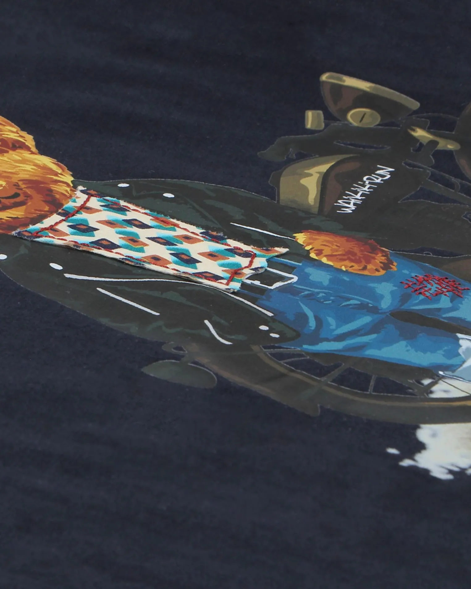 T-SHIRT MM BORN TO RIDE BLUE