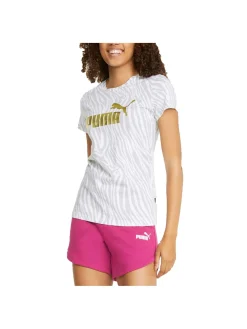 T-SHIRT MM ESS+TIGER AOP TEE WHITE