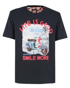 T-SHIRT MM LIFE IS GOOD BLUE
