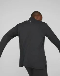 T-SHIRT MM 1/2 ZIP RUN FAVORITE BLACK