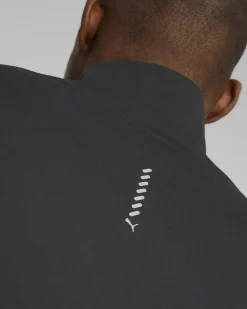 T-SHIRT MM 1/2 ZIP RUN FAVORITE BLACK
