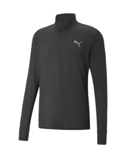 T-SHIRT MM 1/2 ZIP RUN FAVORITE BLACK