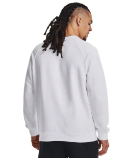 UNDER ARMOR - Felpa da uomo bianca con logo nero