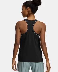 UNDER ARMOUR - CANOTTA TECH KNOCKOUT TANK NERA CON DETTAGLI BIANCHI  DA DONNA, 1389851_0001