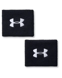 UNDER ARMOUR -POLSINI PERFORMANCE WRISTBANDS NERI, 1276991_0001