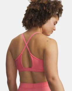 UNDER ARMOUR  - REGGISENO SPORTIVO CROSSBACK LOW BRA ROSA  SALMONE DA DONNA,  1386424_0600