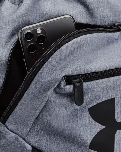 UNDER ARMOUR - Sacca zaino grigia idrorepellente con doppia tasca anteriore