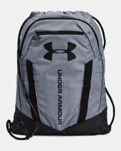 UNDER ARMOUR - Sacca zaino grigia idrorepellente con doppia tasca anteriore