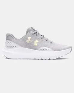 UNDER ARMOUR - SNEAKERS JUNIOR GGS SURGE 4 GS GRIGIE E BIANCHE DAL 35.5 AL 38, 3027108_0100