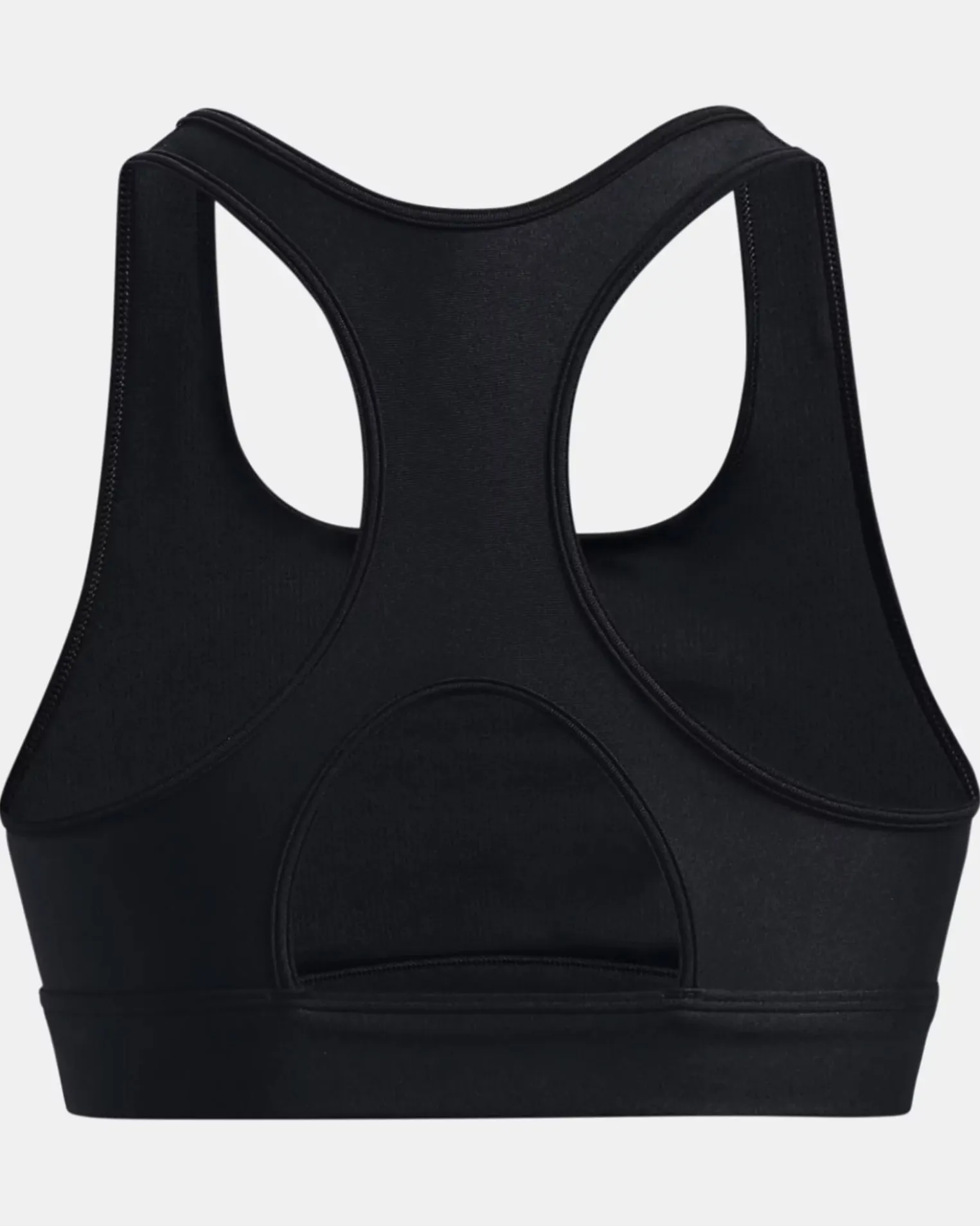 UNDER ARMOUR - Top nero ultra aderente in tessuto traspirante con logo bianco