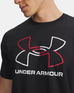UNDER ARMOUR- T-SHIRT MEZZA MANICA GL FOUNDATION UPDATE SS NERA DA UOMO, 1382915_0601