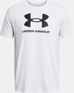 UNDER ARMOUR- T-SHIRT MEZZA MANICA SPORTSTYLE LOGO UPDATE SS BIANCA DA UOMO, 1382911_0100