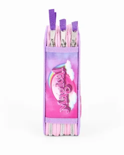 UNICORNO - ASTUCCIO 3 ZIP CON STAMPA 3D E PENNA PAPERMATE