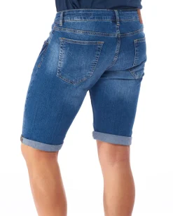 UOMO BERMUDA JEANS MEDIO ROTTURE