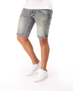 UOMO BERMUDA JEANS ROTTURE