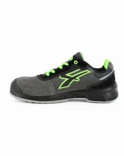 U.POWER - Scarpa antinfortunistica da uomo nera e verde modello TAYLOR