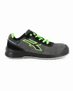 U.POWER - Scarpa antinfortunistica da uomo nera e verde modello TAYLOR