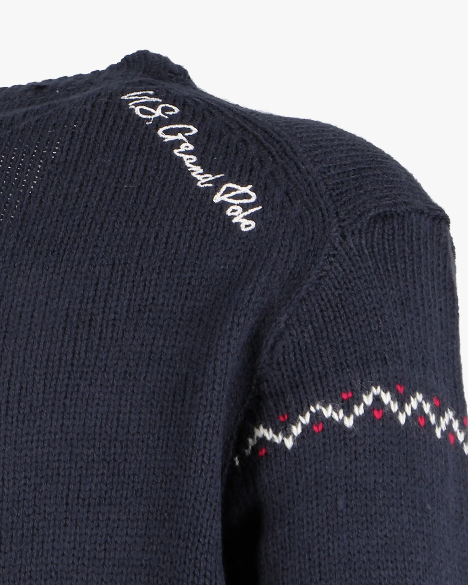 US GRAND - Maglione manica lunga blu con renna