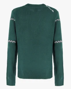 US GRAND - Maglione manica lunga verde con renna