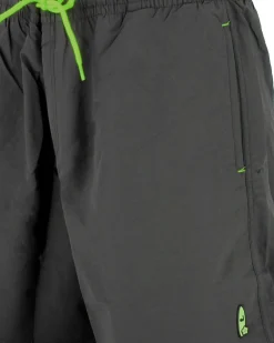 WAIKIKI RUN - BOXER DA MARE NERO CON DETTAGLI VERDE FLUO, MENELAO