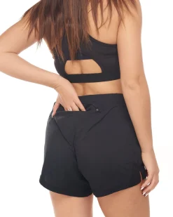 WAIKIKI RUN - PANTALONCINO DA RUNNING NERO DA DONNA - COSIMA