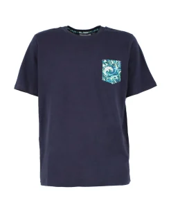 WAIKIKI RUN - T-SHIRT DA UOMO CON TASCHINO NAVY SAFFO- AU01862_A2050