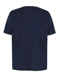 WAIKIKI RUN - T-SHIRT MEZZA MANICA BLU SCURA CON DETTAGLI A RIGHE BLU  DA UOMO - NETTUNO