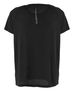 WAIKIKI RUN - T-SHIRT SPORTIVA JAQUARD WAFFLE IN MESH TRASPIRANTE  NERA DA UOMO - PEPE