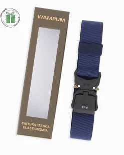 WAMPUM - Cintura tattica elasticizzata blu da uomo con scatola