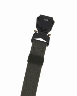 WAMPUM - Cintura tattica elasticizzata verde militare da uomo con scatola