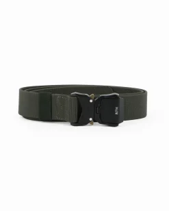 WAMPUM - Cintura tattica elasticizzata verde militare da uomo con scatola