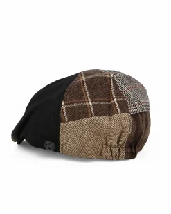 WAMPUM - Coppola patchwork nera e marrone