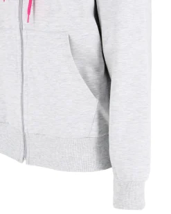 XTREME BOXING - Felpa con cappuccio e zip completa grigia da donna in cotone