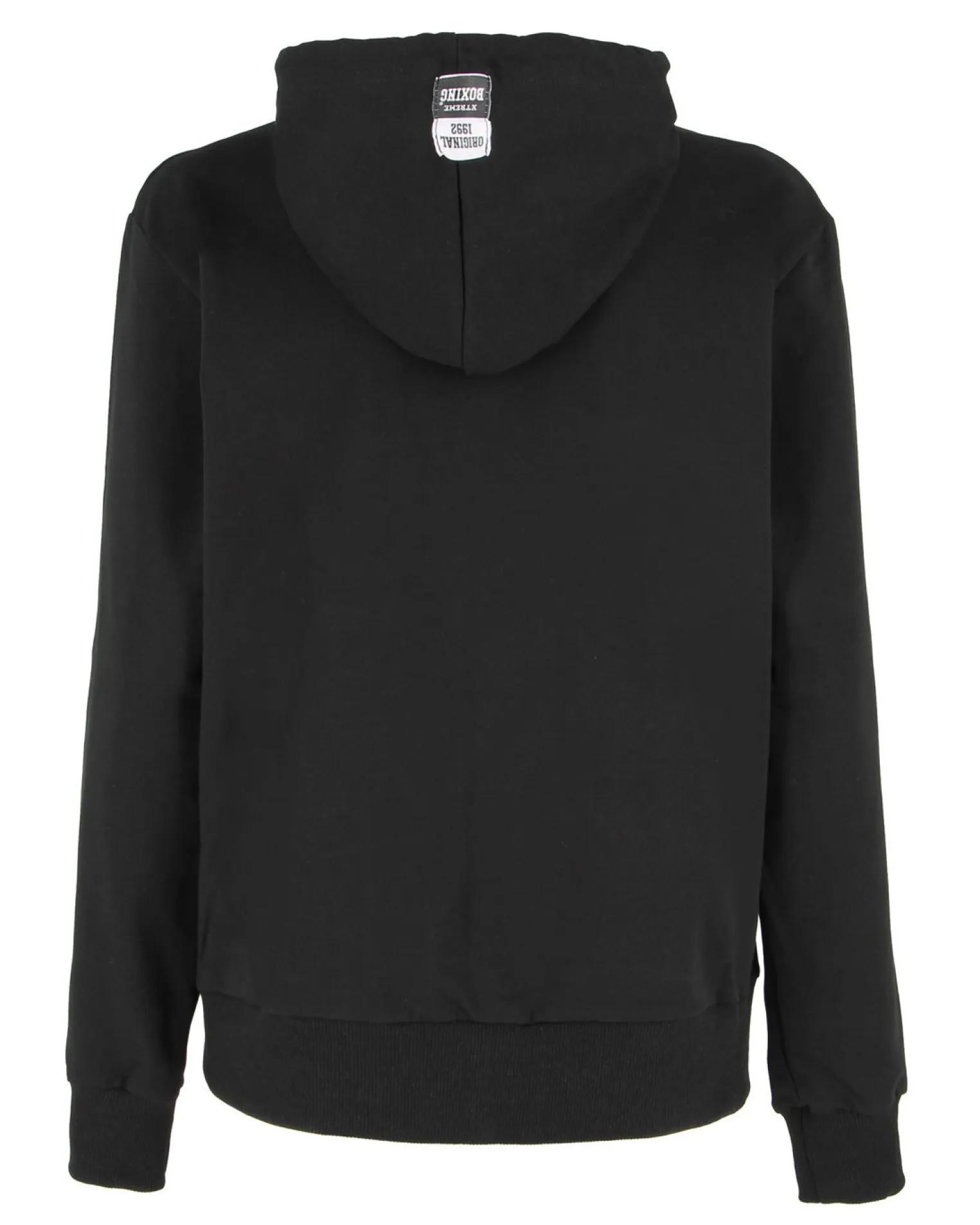 XTREME BOXING - Felpa con cappuccio e zip completa nera da donna in cotone