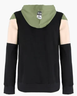 XTREME BOXING - FELPA VERDE/BEIGE/NERO DA DONNA FULL ZIP CON CAPPUCCIO