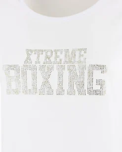 XTREME BOXING - TSHIRT BIANCA DA DONNA CON LOGO STRASS